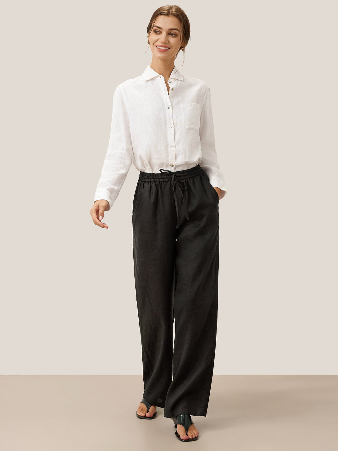 100% Linen Classic Trousers Sydney