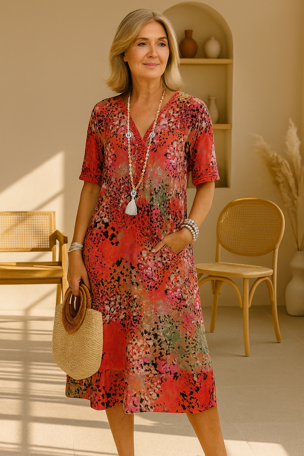 Zara | Vibrant Midi Dress