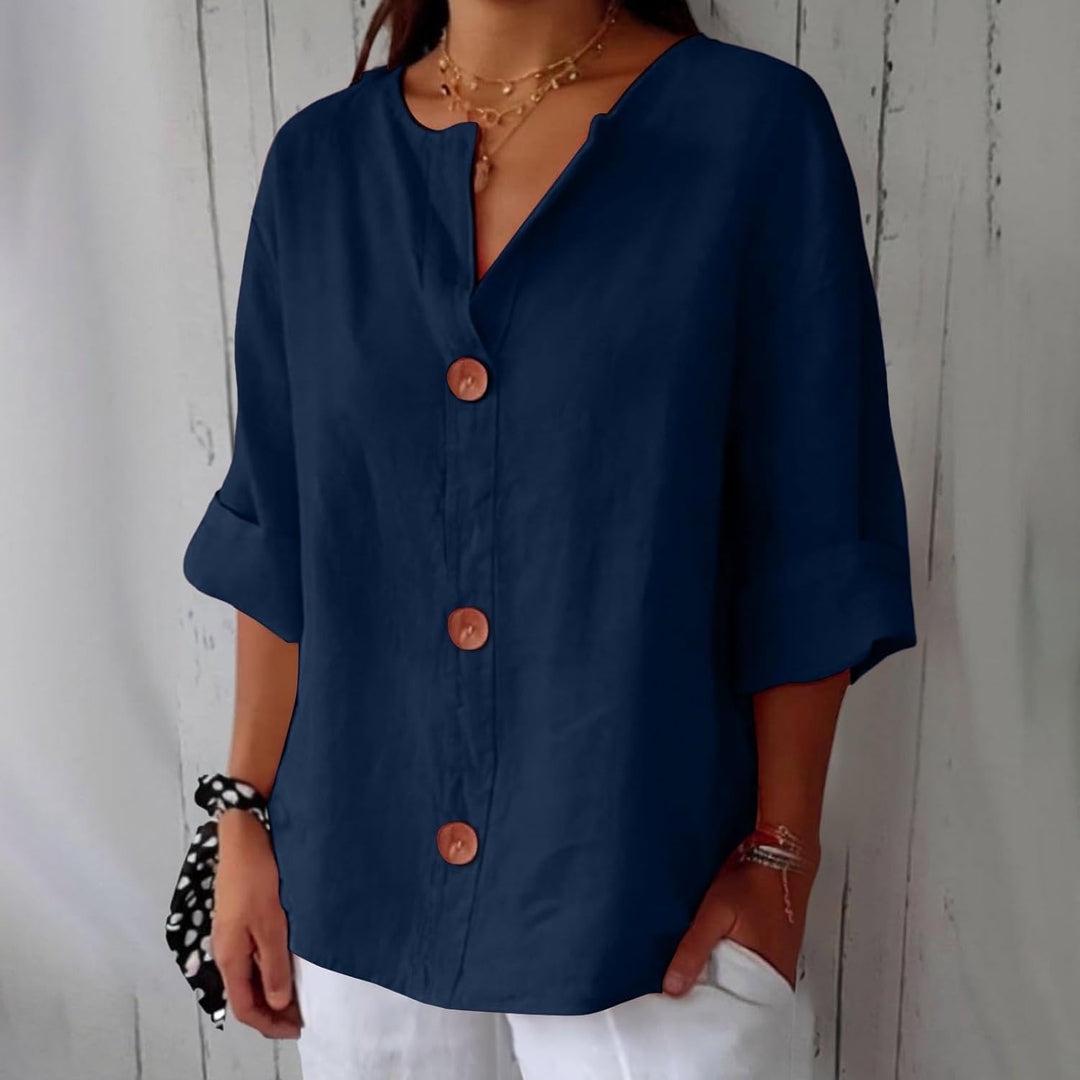 Clara™ | Casual Linen Blouse