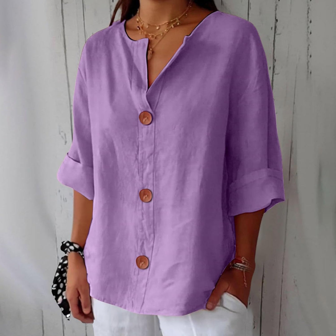 Clara™ | Casual Linen Blouse