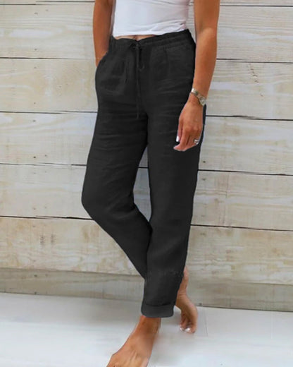 Roberta - Relaxed-fit Trousers with Drawstring