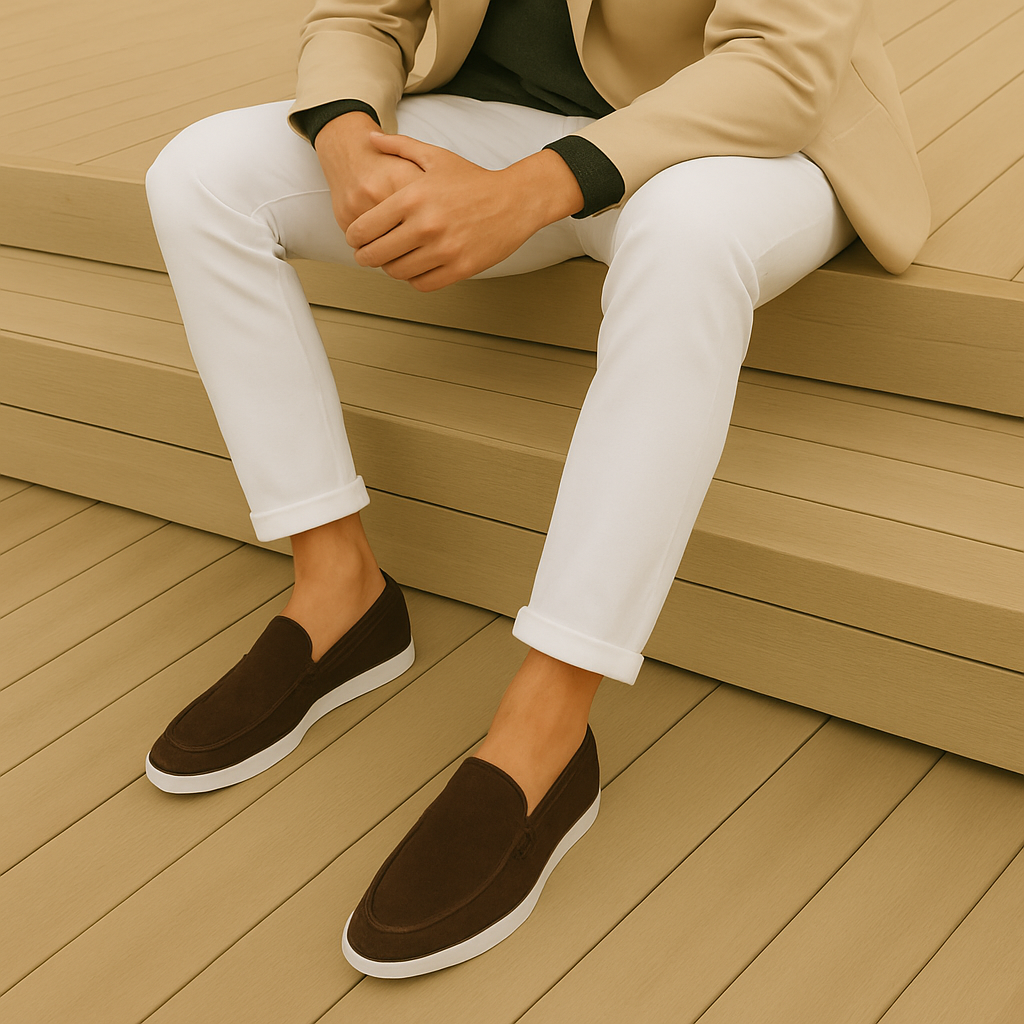 Suède loafers