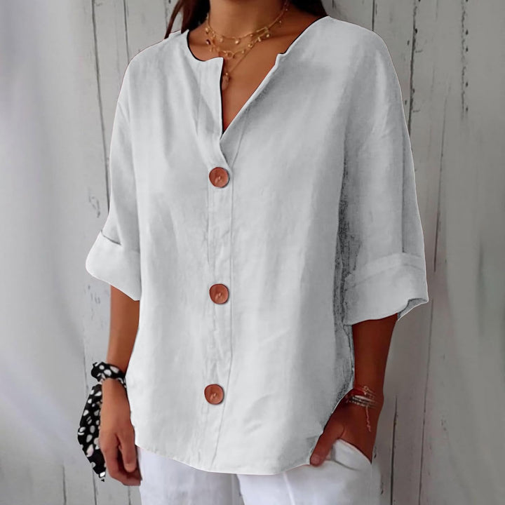 Clara™ | Casual Linen Blouse